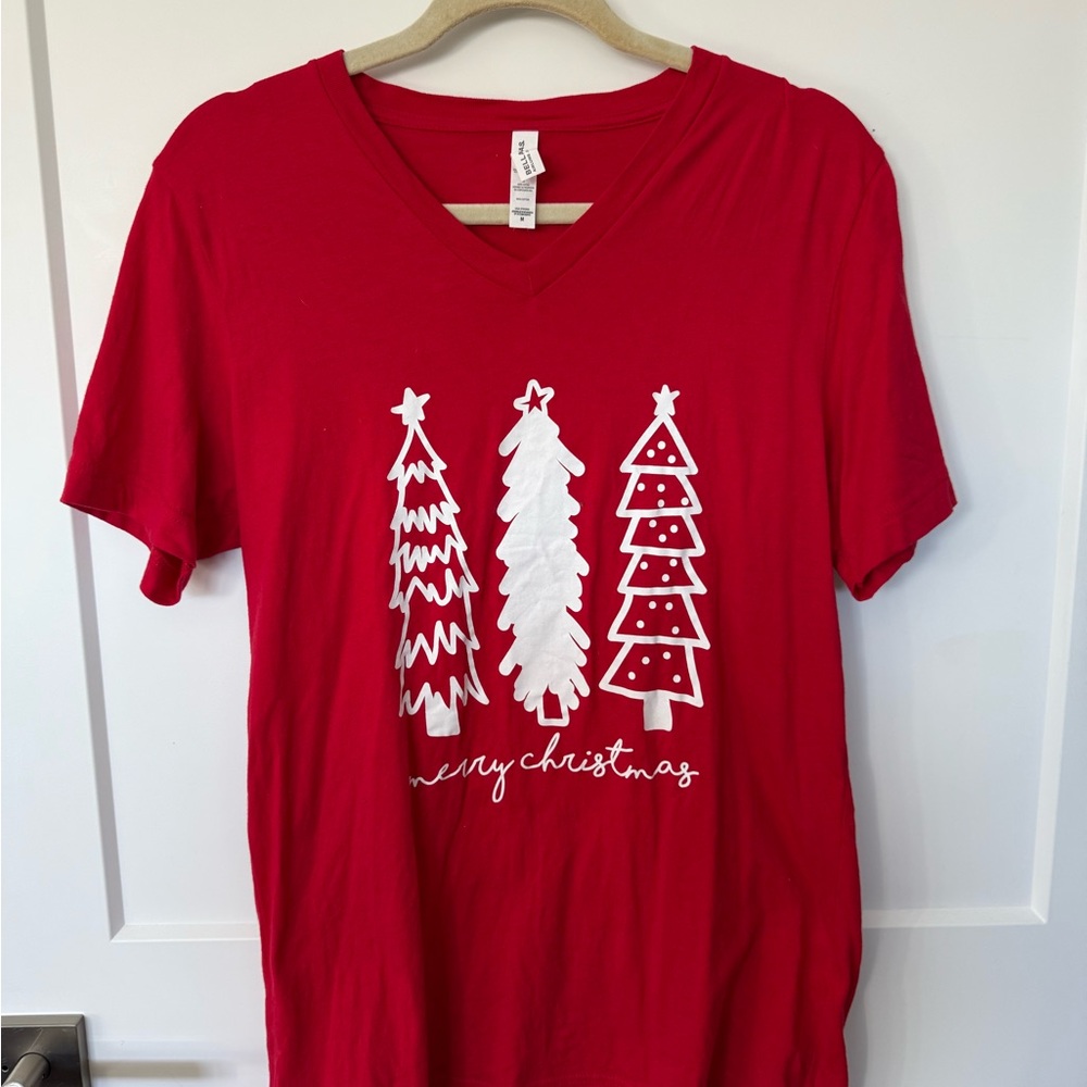 Bella Canvas Red Holiday Tree Tee